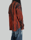 FLOCKED DENIM OVERSIZED SHIRT