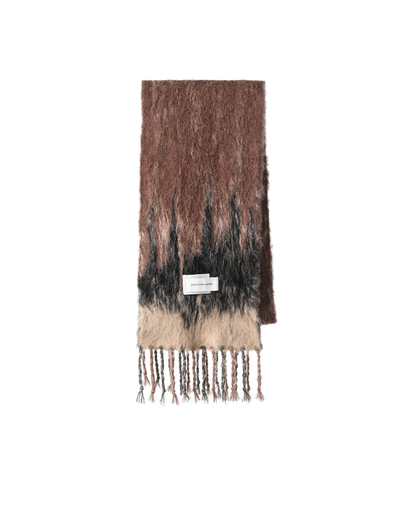 FENG CHEN WANG - GRADIENT JACQUARD KNIT SCARF - 082plus