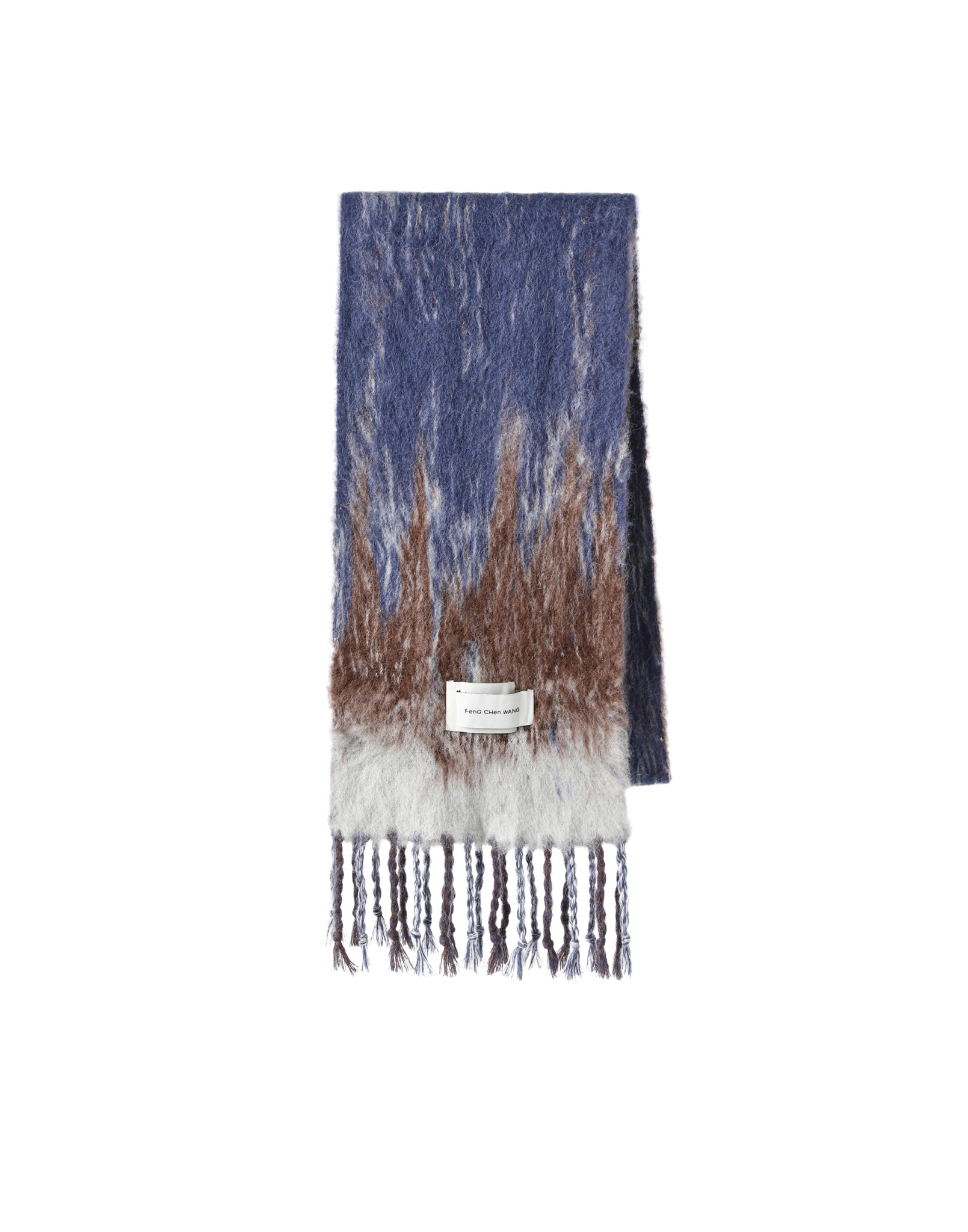 FENG CHEN WANG - GRADIENT JACQUARD KNIT SCARF - 082plus