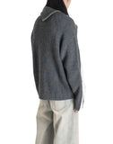 FENG CHEN WANG - DECONSTRUCTED SHIRT FABRIC SWEATER WITH PATCHWORK - 082plus