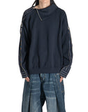 FENG CHEN WANG - 2-IN-1 STRIPED PATCHWORK SWEATSHIRT - 082plus