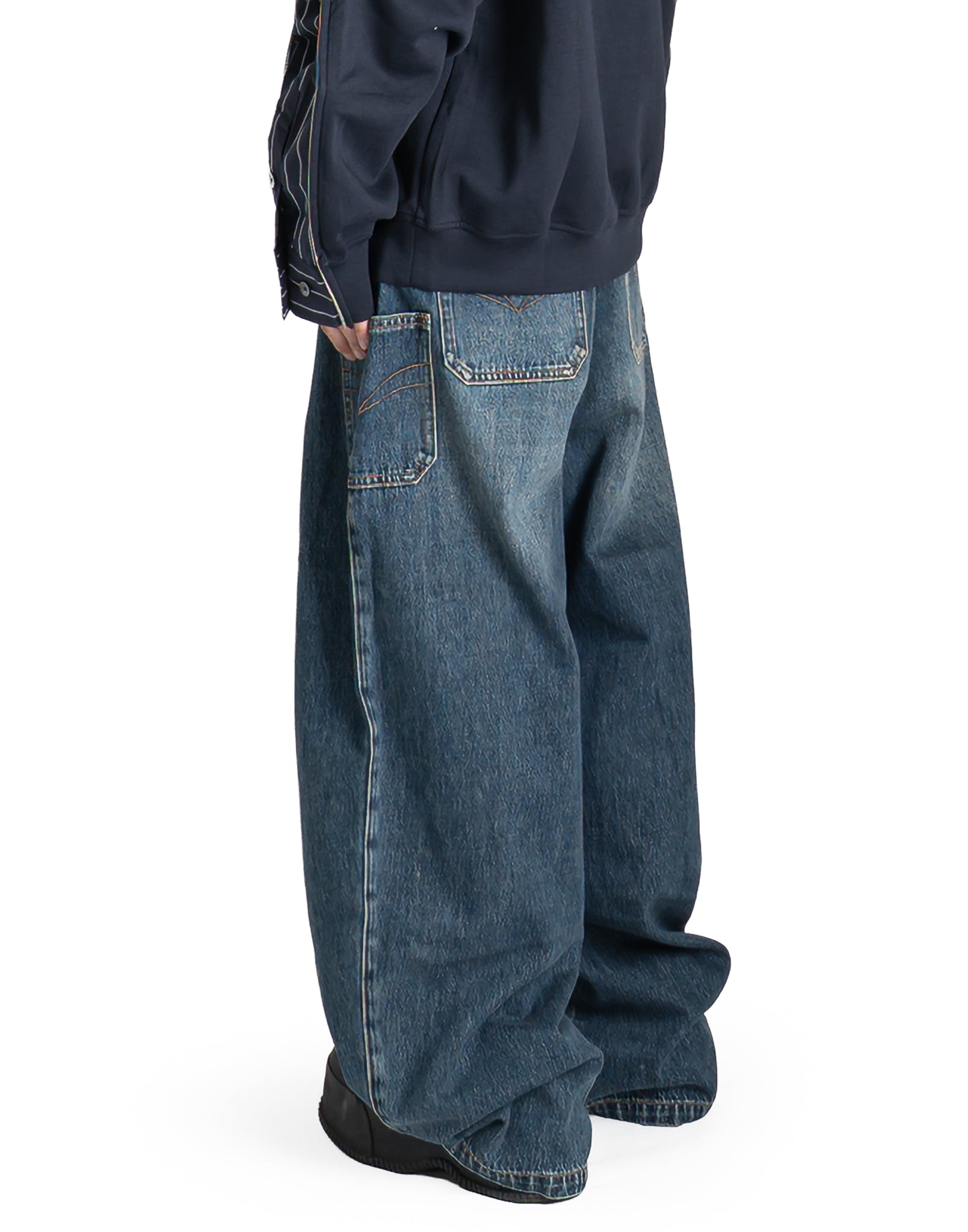 FENG CHEN WANG - DECONSTRUCTED DENIM PANTS - 082plus