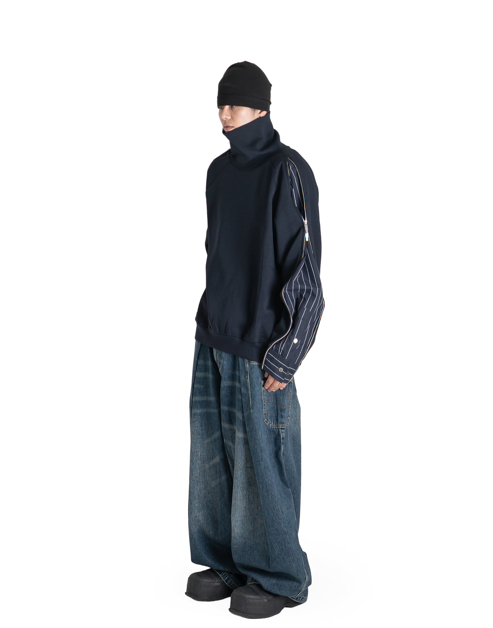 FENG CHEN WANG - DECONSTRUCTED DENIM PANTS - 082plus