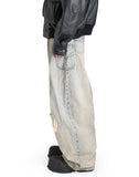 FENG CHEN WANG - DECONSTRUCTED DENIM PANTS - 082plus