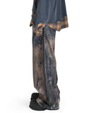 FENG CHEN WANG - ARTISTICALLY TIE-DYED COATED DENIM PANTS - 082plus