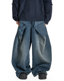 FENG CHEN WANG - PLEATED OVERSIZED JEANS - 082plus