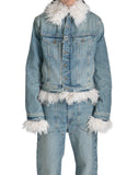 EgonLab - FUR DENIM JACKET - 082plus