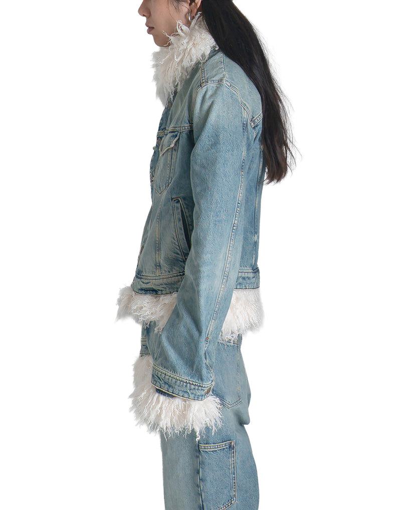 EgonLab - FUR DENIM JACKET - 082plus