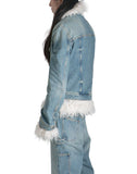 EgonLab - FUR DENIM JACKET - 082plus