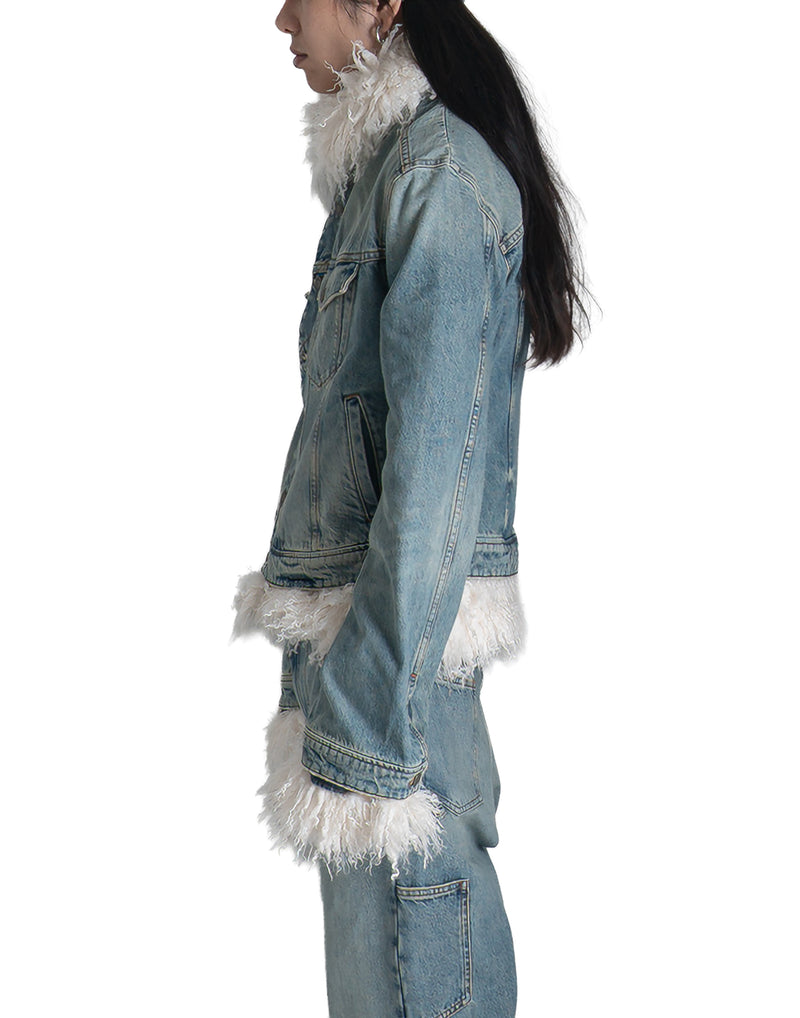 EgonLab - FUR DENIM JACKET - 082plus