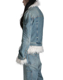 EgonLab - FUR DENIM JACKET - 082plus