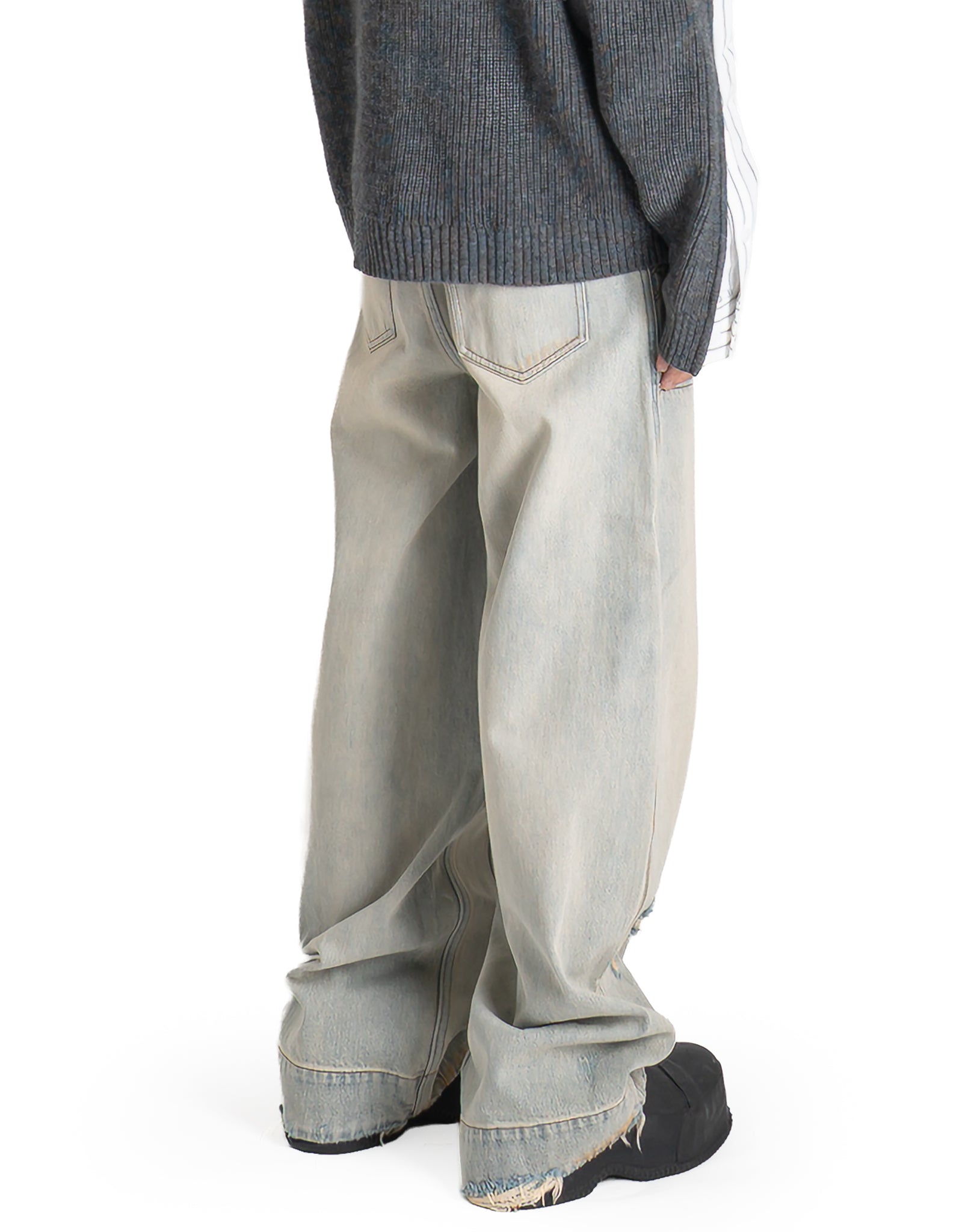 FENG CHEN WANG - DENIM DECONSTRUCTED JEANS - 082plus