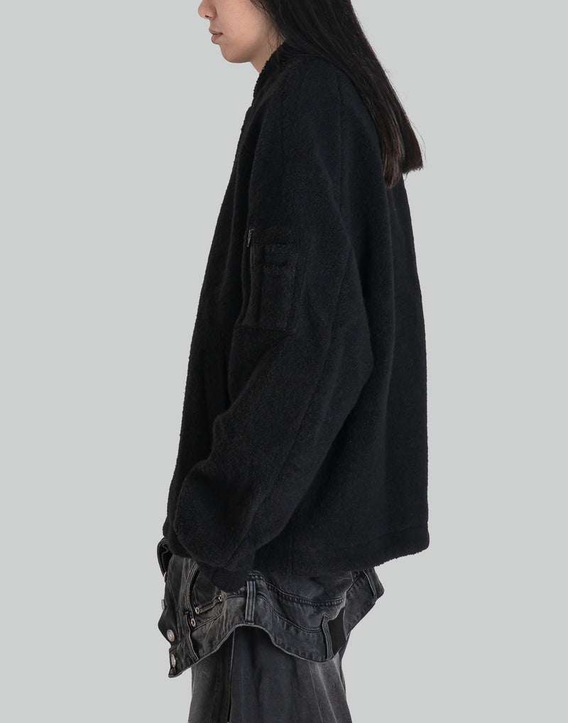 Fuzzy Fleece Zipup Cardigan