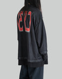 032C 'GAME'' LAYERED MESH LONGSLEEVE - 082plus