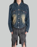 GATHERED DENIM JACKET - 082plus