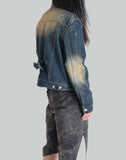 GATHERED DENIM JACKET - 082plus