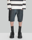 FENG CHEN WANG - GRADIENT INDIGO DENIM SHORTS - 082plus