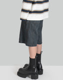 FENG CHEN WANG - GRADIENT INDIGO DENIM SHORTS - 082plus