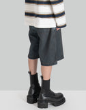FENG CHEN WANG - GRADIENT INDIGO DENIM SHORTS - 082plus