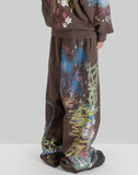 SANKUANZ GRAFFITI PRINT SWEATPANTS - 082plus