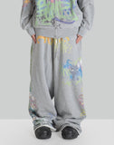 SANKUANZ GRAFFITI PRINT SWEATPANTS - 082plus