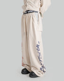 GRAFFITI PRINT WAISTBAND BAGGY SWEATPANTS