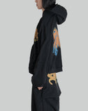 SANKUANZ GRAFFITI PRINT ZIP HOODIE - 082plus