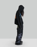 GRAFFITI PRINT ZIP HOODIE - 082plus