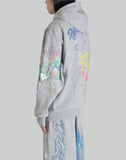 GRAFFITI PRINT ZIP HOODIE - 082plus