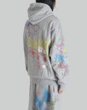 SANKUANZ GRAFFITI PRINT ZIP HOODIE - 082plus