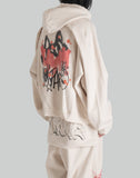 SANKUANZ GRAFFITI PRINT ZIP HOODIE - 082plus