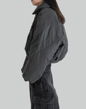 FENG CHEN WANG GRAY WASHED FOLDING OVERSIZED PADDED JACKET - 082plus