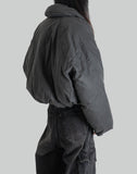 FENG CHEN WANG GRAY WASHED FOLDING OVERSIZED PADDED JACKET - 082plus