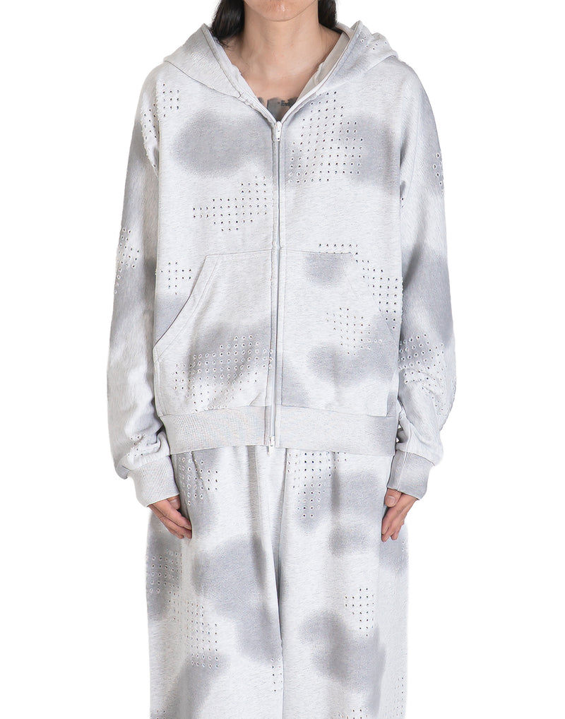 DINGYUN ZHANG - GRID CAMO MASK HOODIE - 082plus