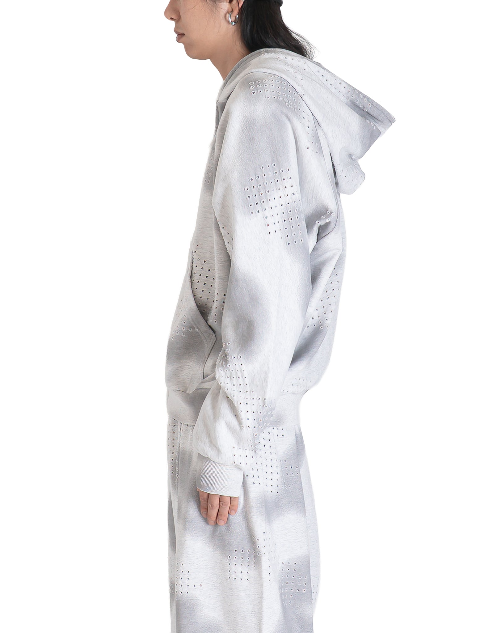 DINGYUN ZHANG - GRID CAMO MASK HOODIE - 082plus