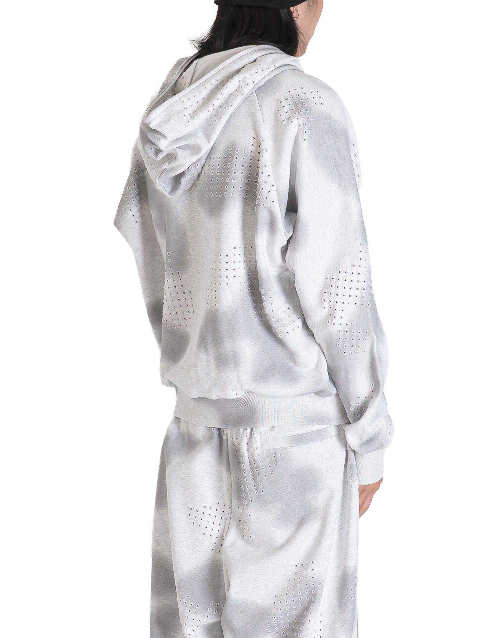 DINGYUN ZHANG - GRID CAMO MASK HOODIE - 082plus