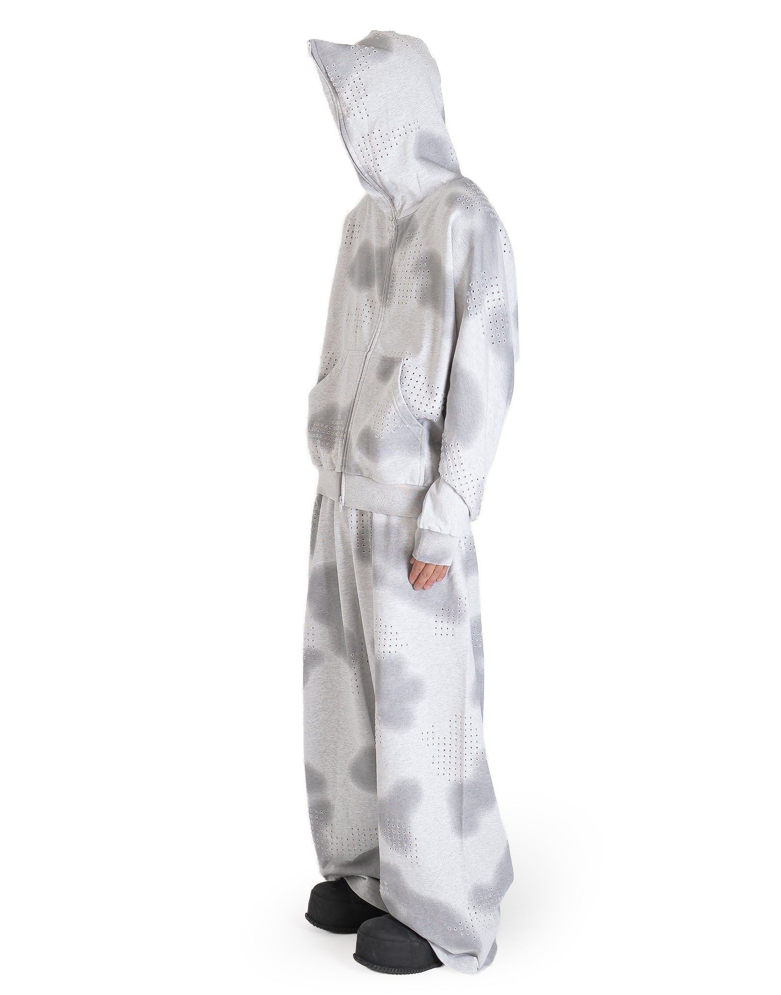 GRID CAMO MASK HOODIE