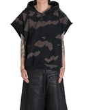 DINGYUN ZHANG - GRID CAMO TN1 SLEEVELESS HOODIE - 082plus