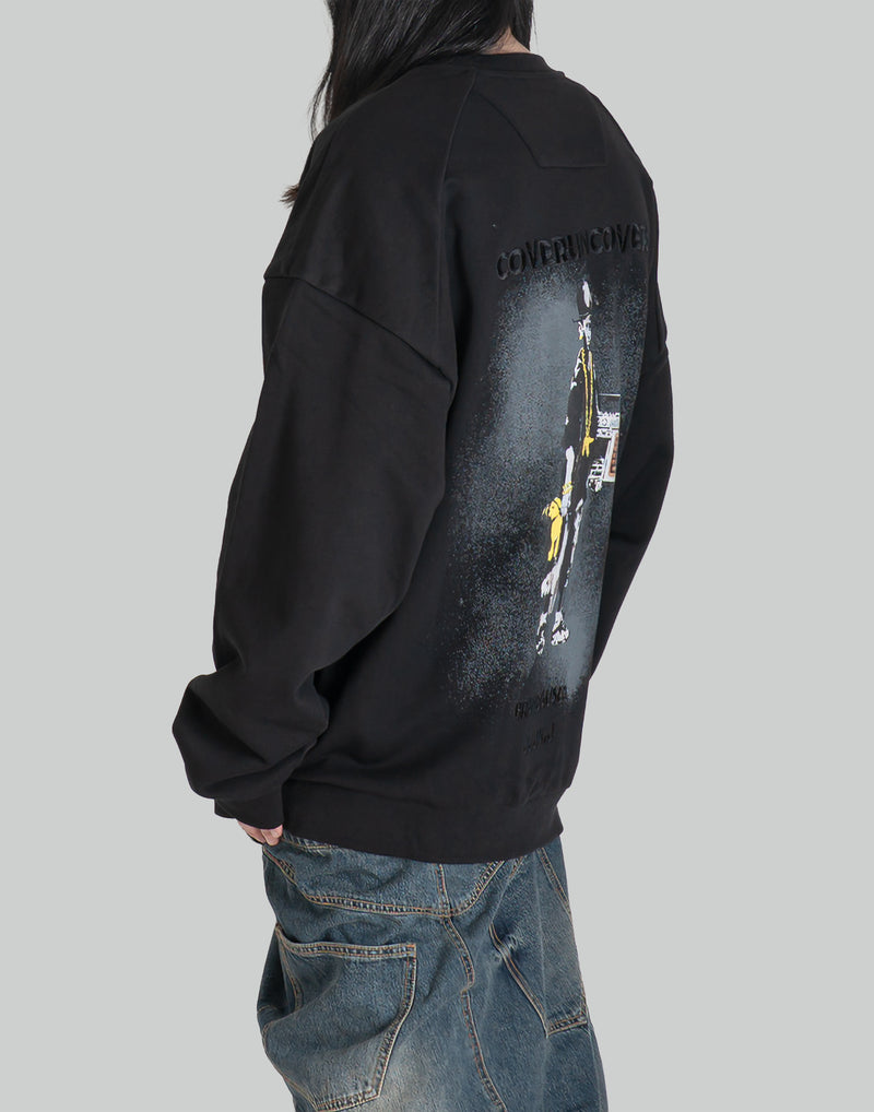 Ghetto Boy Graffiti Loose Fit Sweatshirt