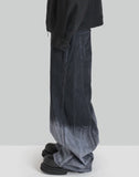 Gradient Tie Dye Denim Trousers - 082plus