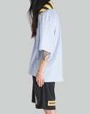 HAWAIIAN SHIRT WITH KNIT COLLAR