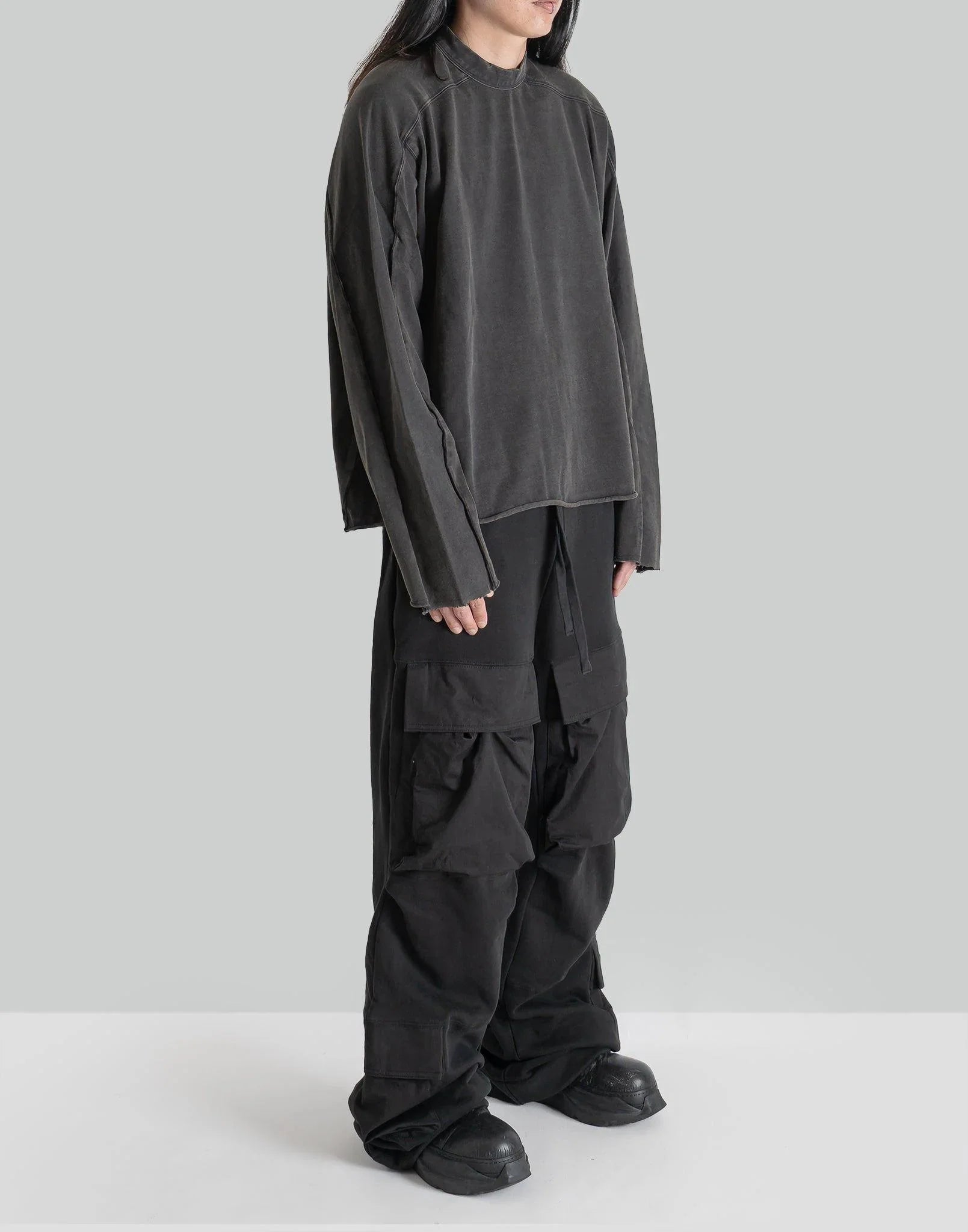 entire studios HEAVY LS TEE - Washed Black – 082plus