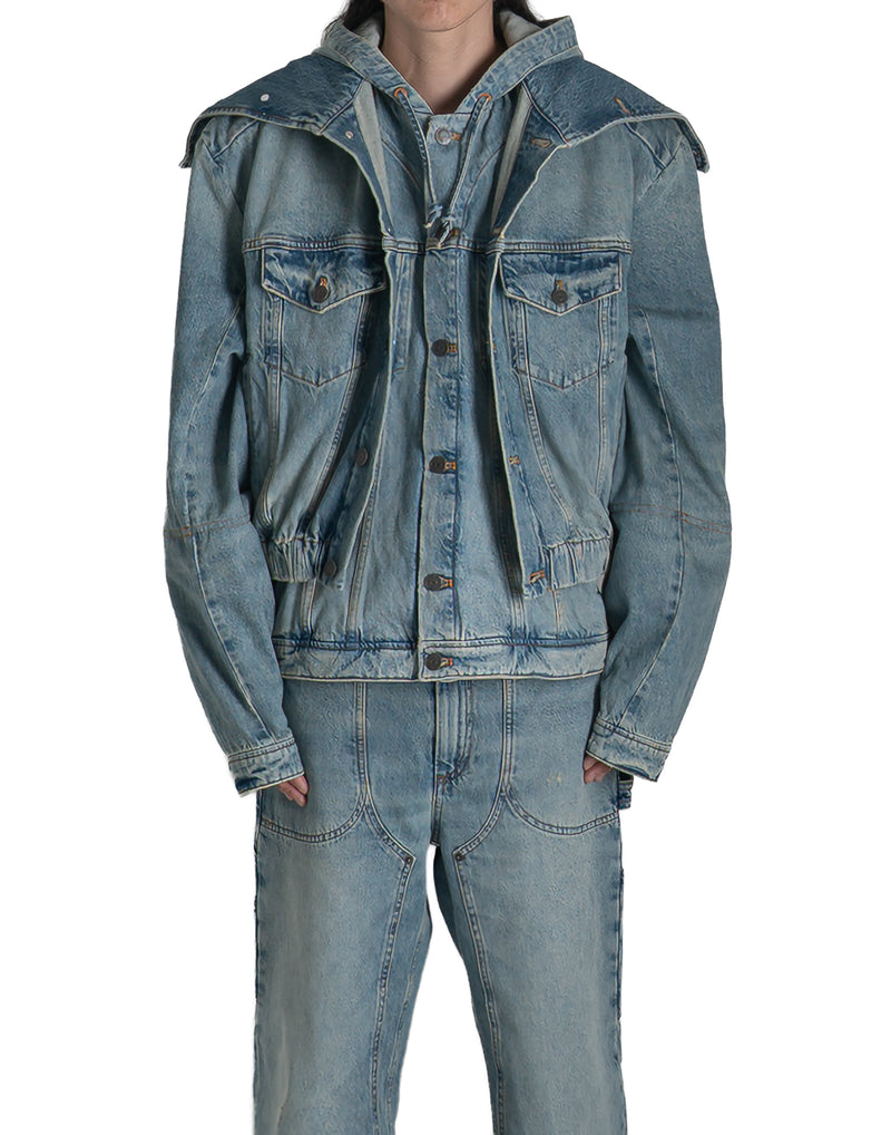 EgonLab - HOODED DENIM BOMBER - 082plus