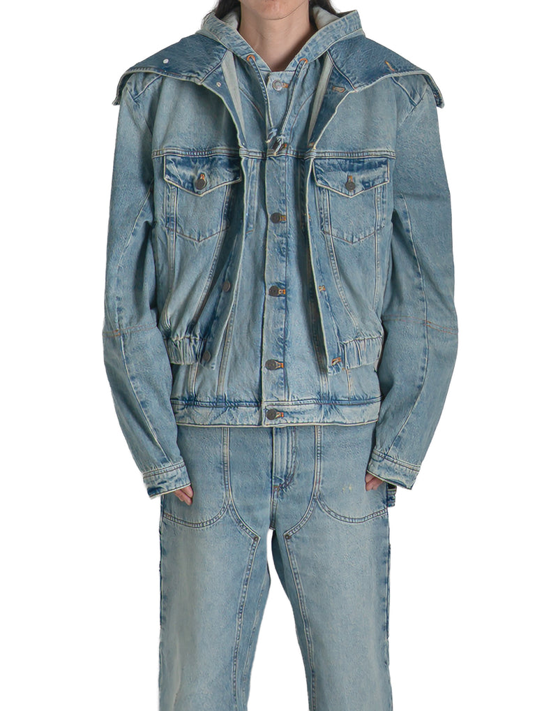 EgonLab - HOODED DENIM BOMBER - 082plus
