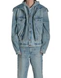 EgonLab - HOODED DENIM BOMBER - 082plus