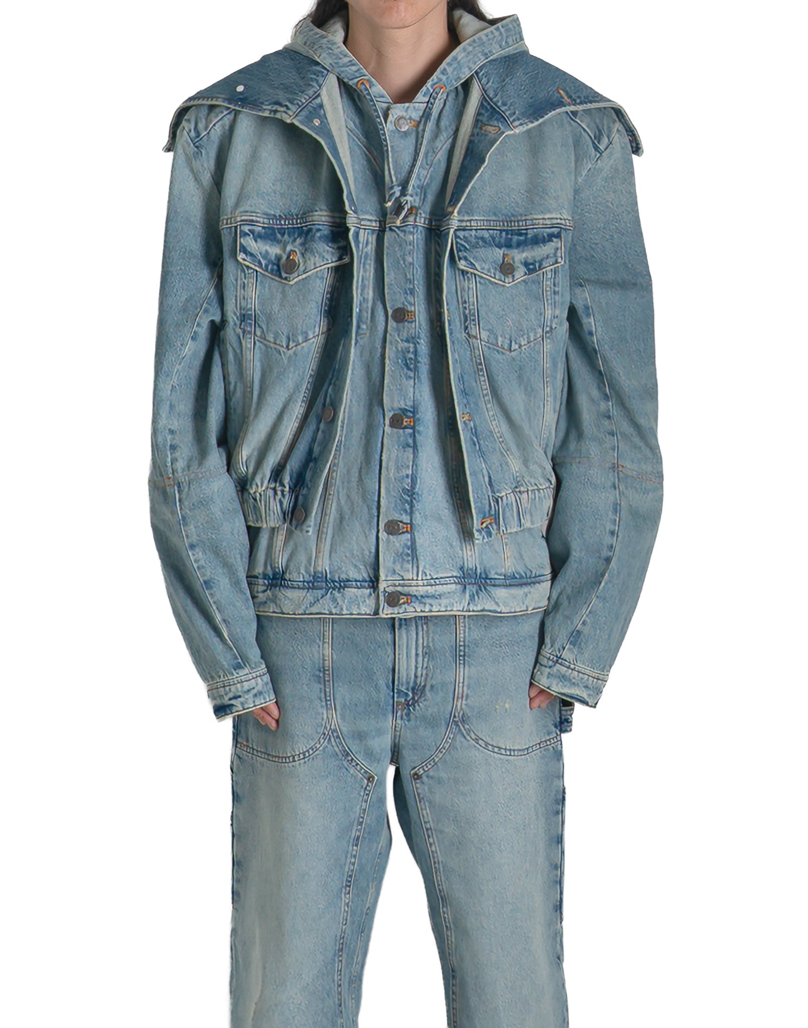 EgonLab - HOODED DENIM BOMBER - 082plus