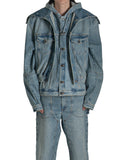 EgonLab - HOODED DENIM BOMBER - 082plus