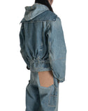 EgonLab - HOODED DENIM BOMBER - 082plus