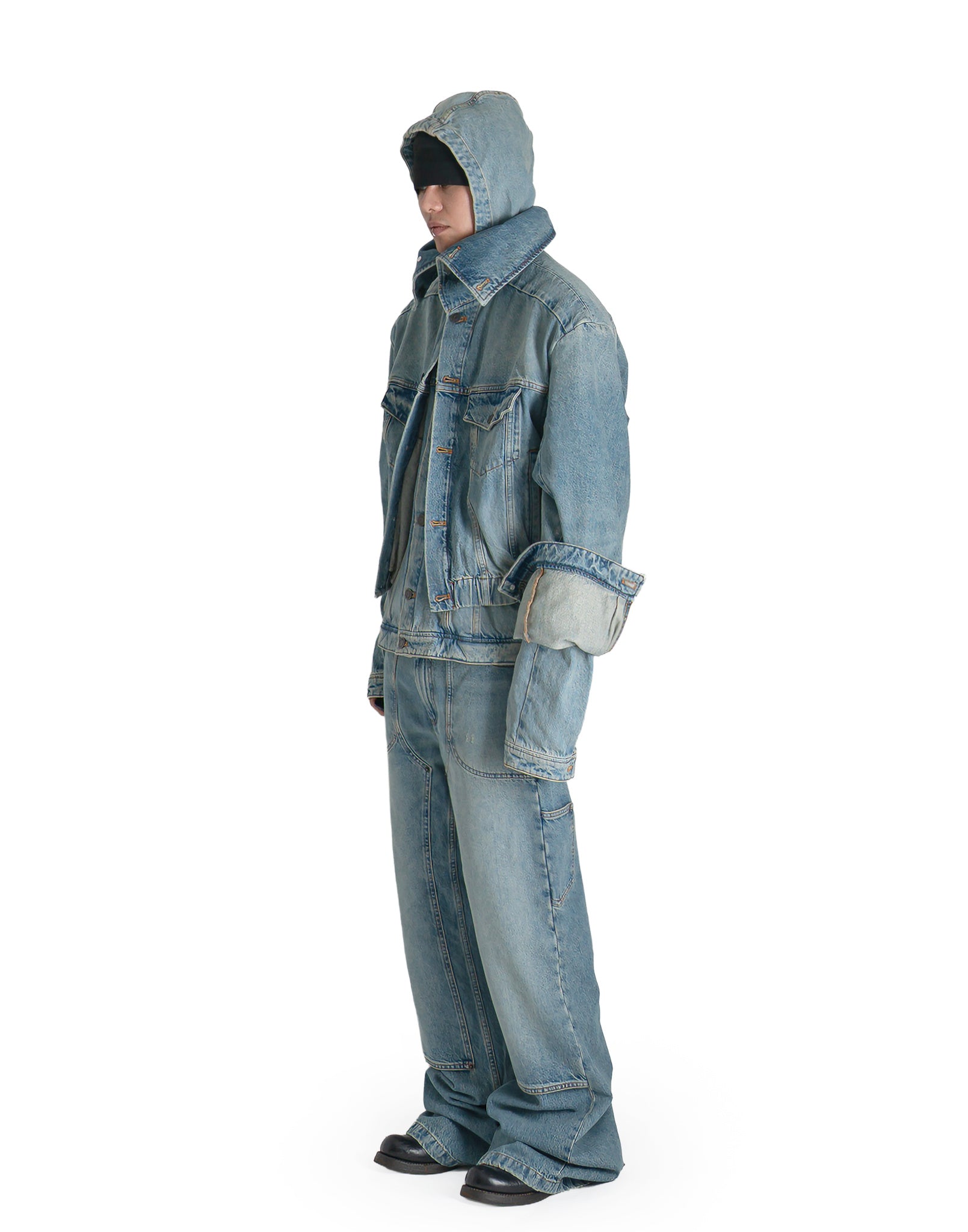 EgonLab - HOODED DENIM BOMBER - 082plus