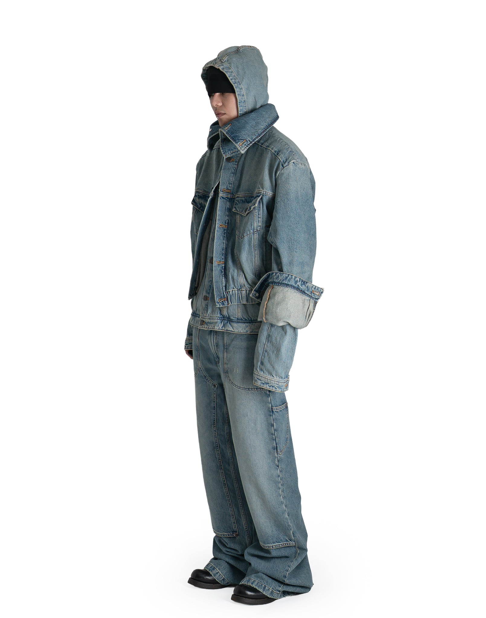 EgonLab - HOODED DENIM BOMBER - 082plus